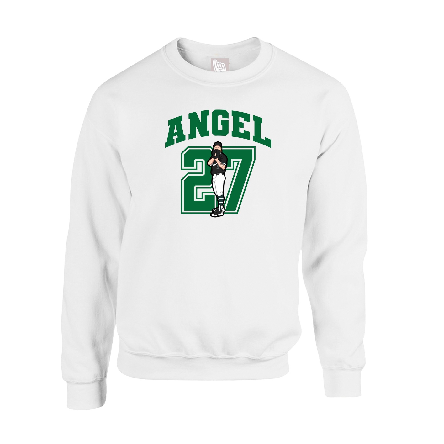 Fleece Crew — Number in White