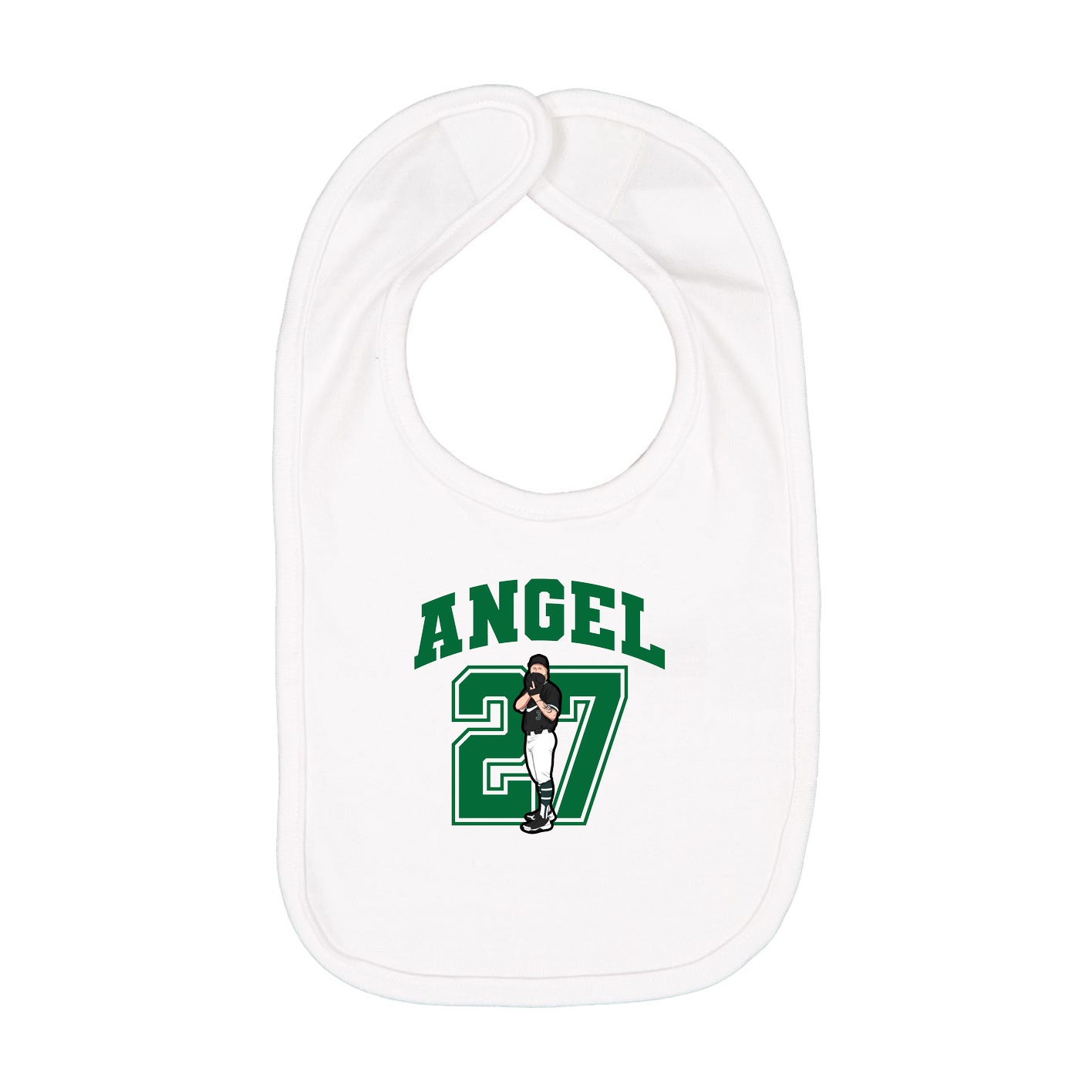 Infant Bib — Number in White