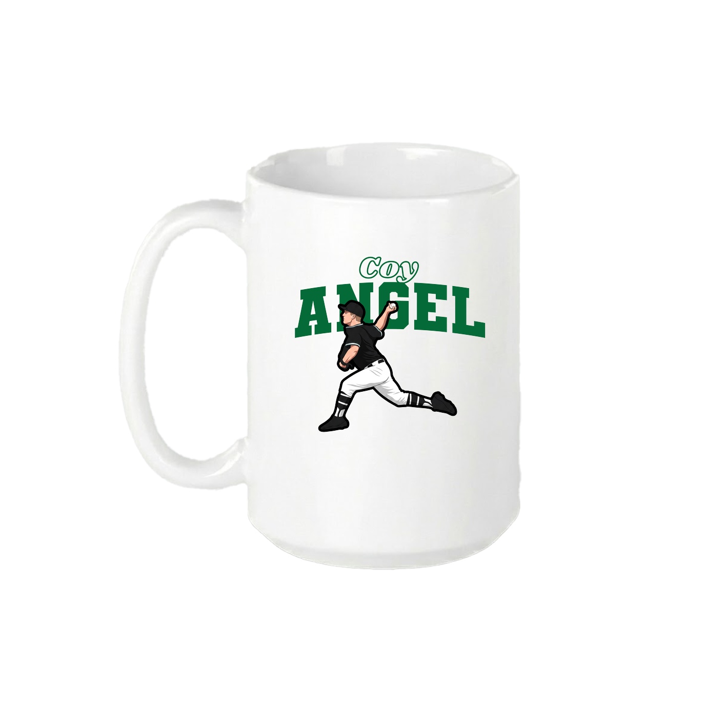 15oz Coffee Mug — Name Arch in White