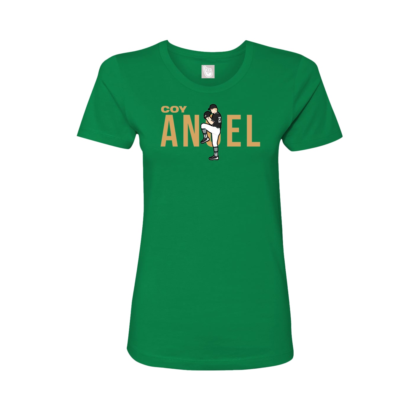 Fitted Women's Tee — Player Name in Green