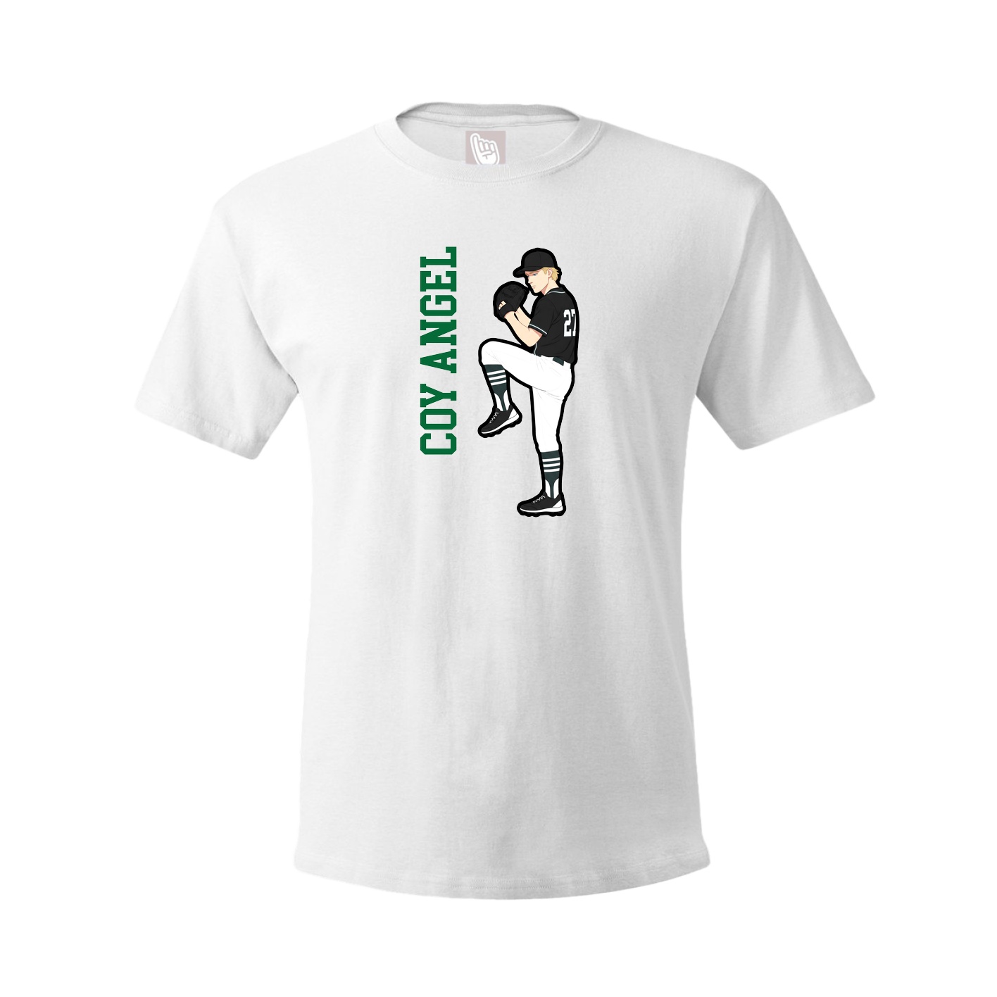 Tee — Name Vertical in White