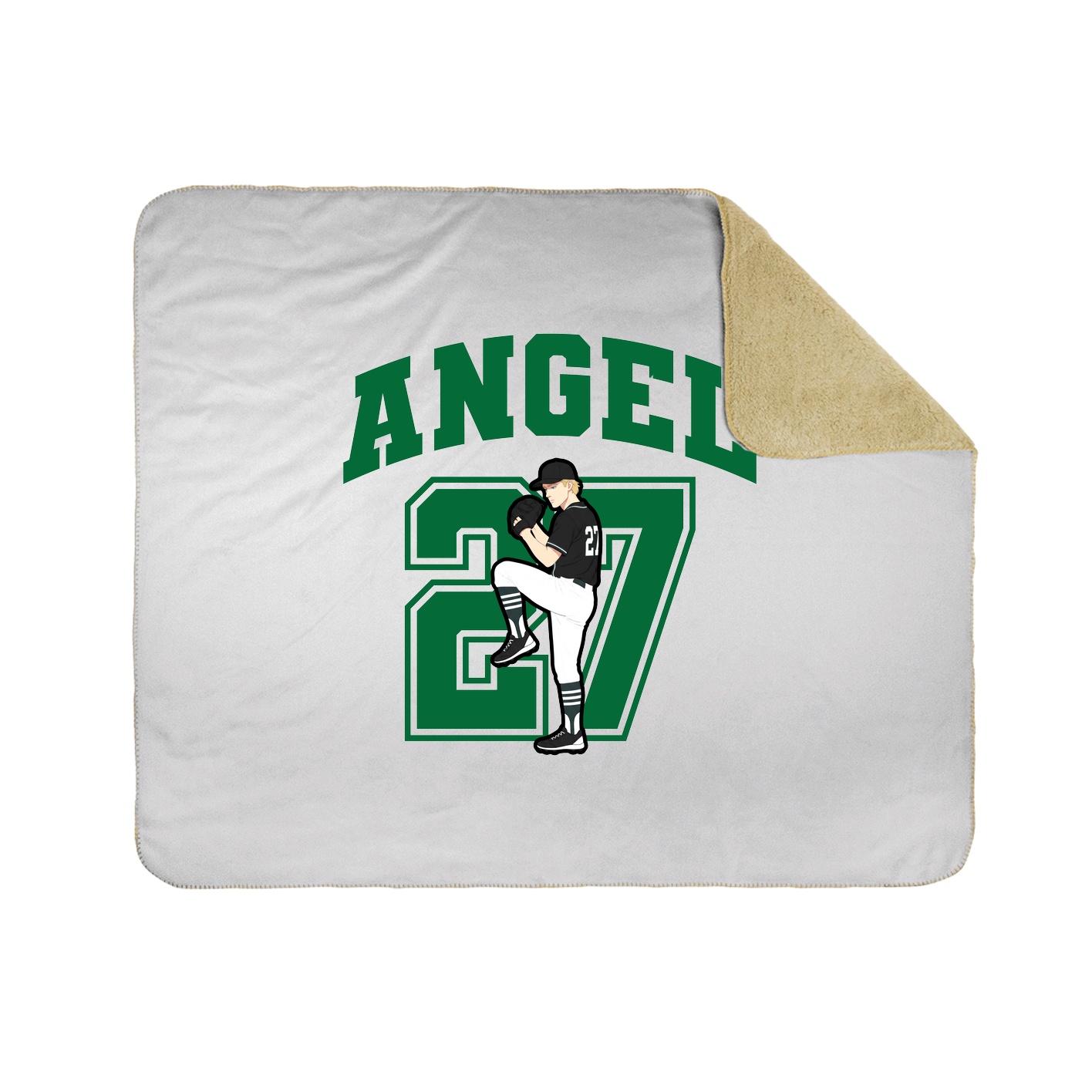 Throw Blanket — Number in White