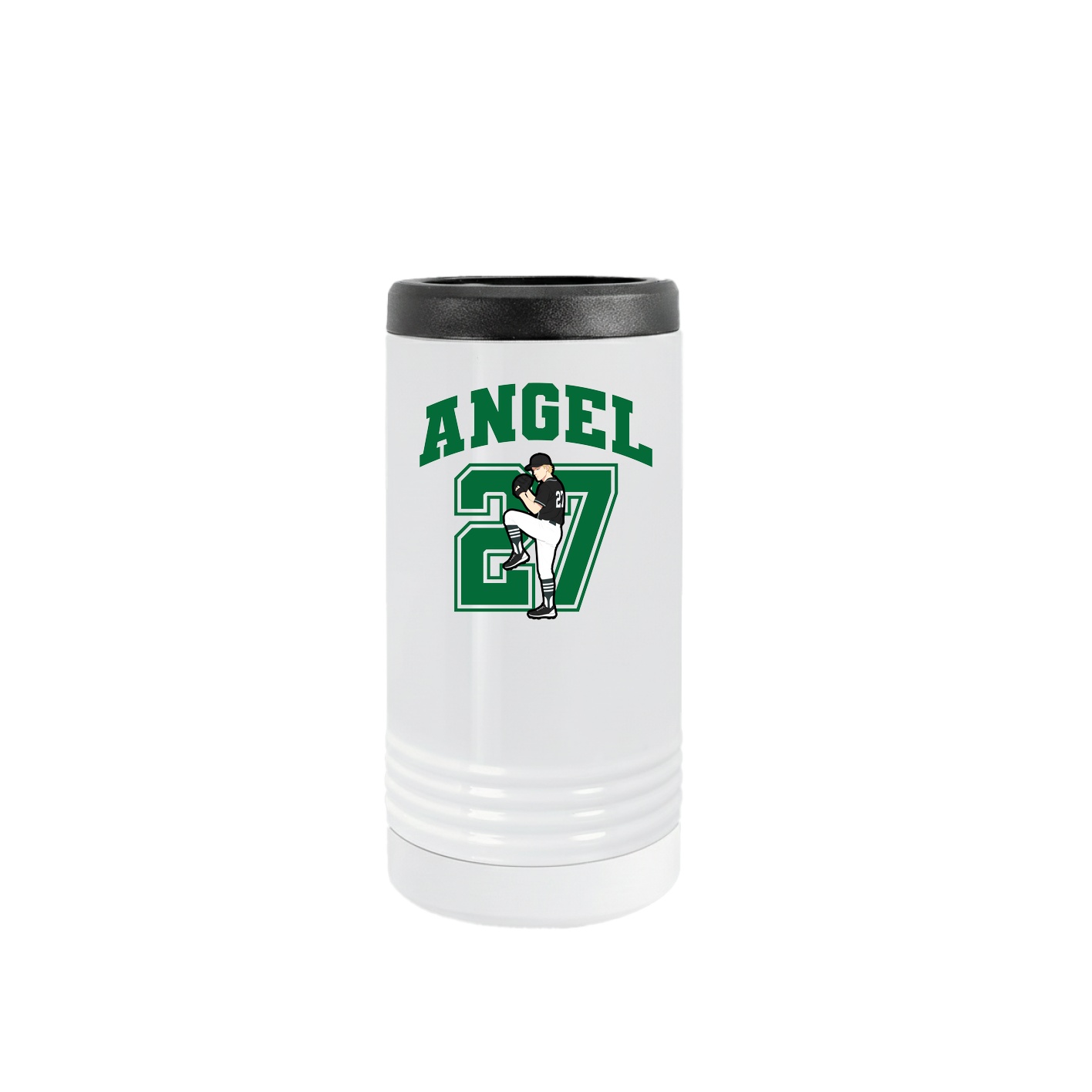 Slim Beverage Holder — Number in White