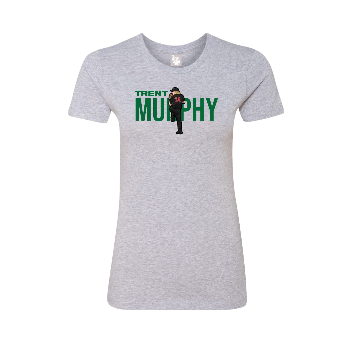 Fitted Women's Tee — Player Name in Grey