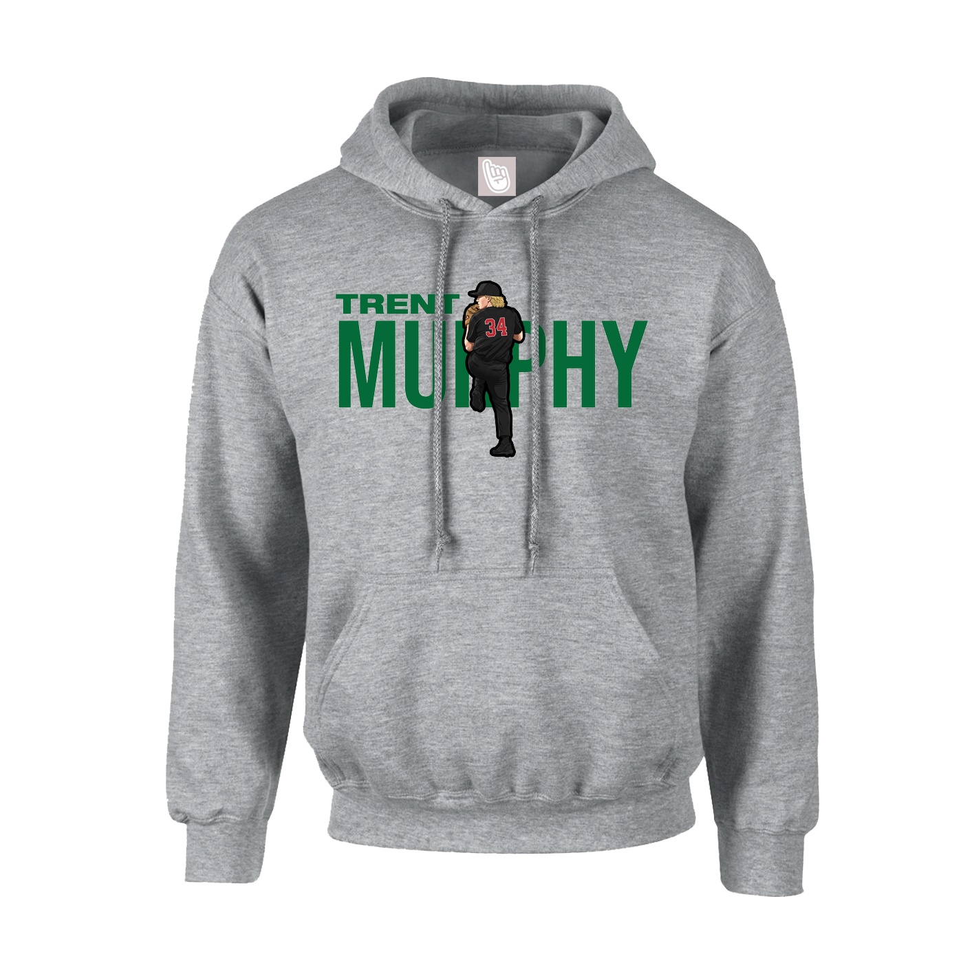 Hoodie — Player Name in Grey