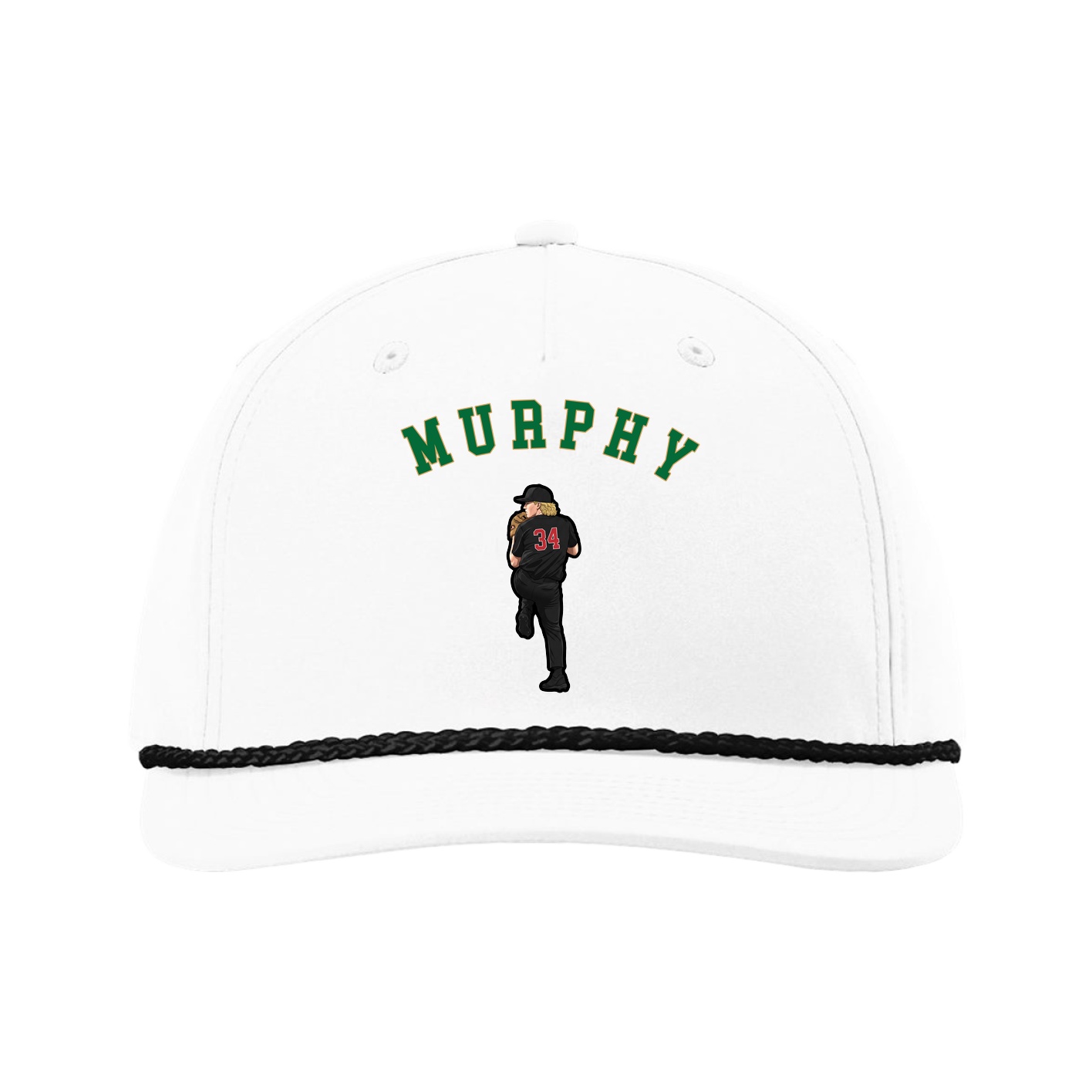 Five-Panel Classic Rope Cap — Shirsey Arch in White