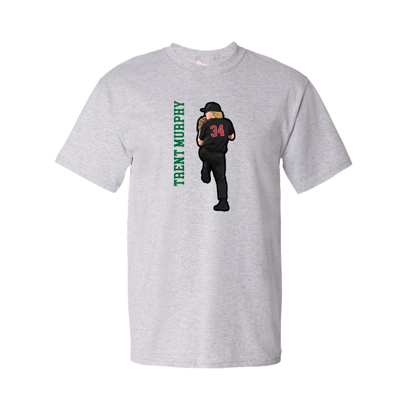 Tee — Name Vertical in Grey