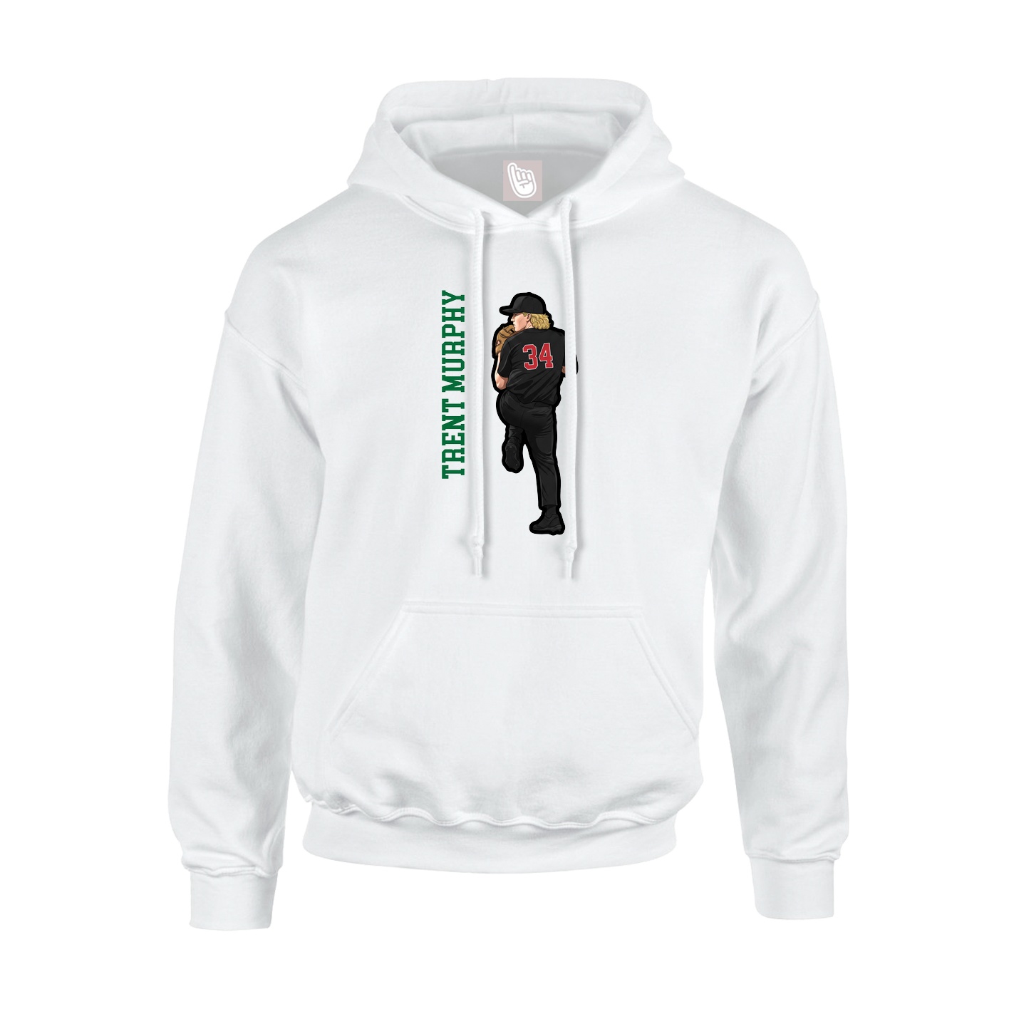 Hoodie — Name Vertical in White