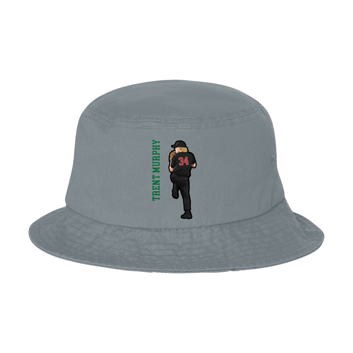 Bucket Cap — Name Vertical in Grey