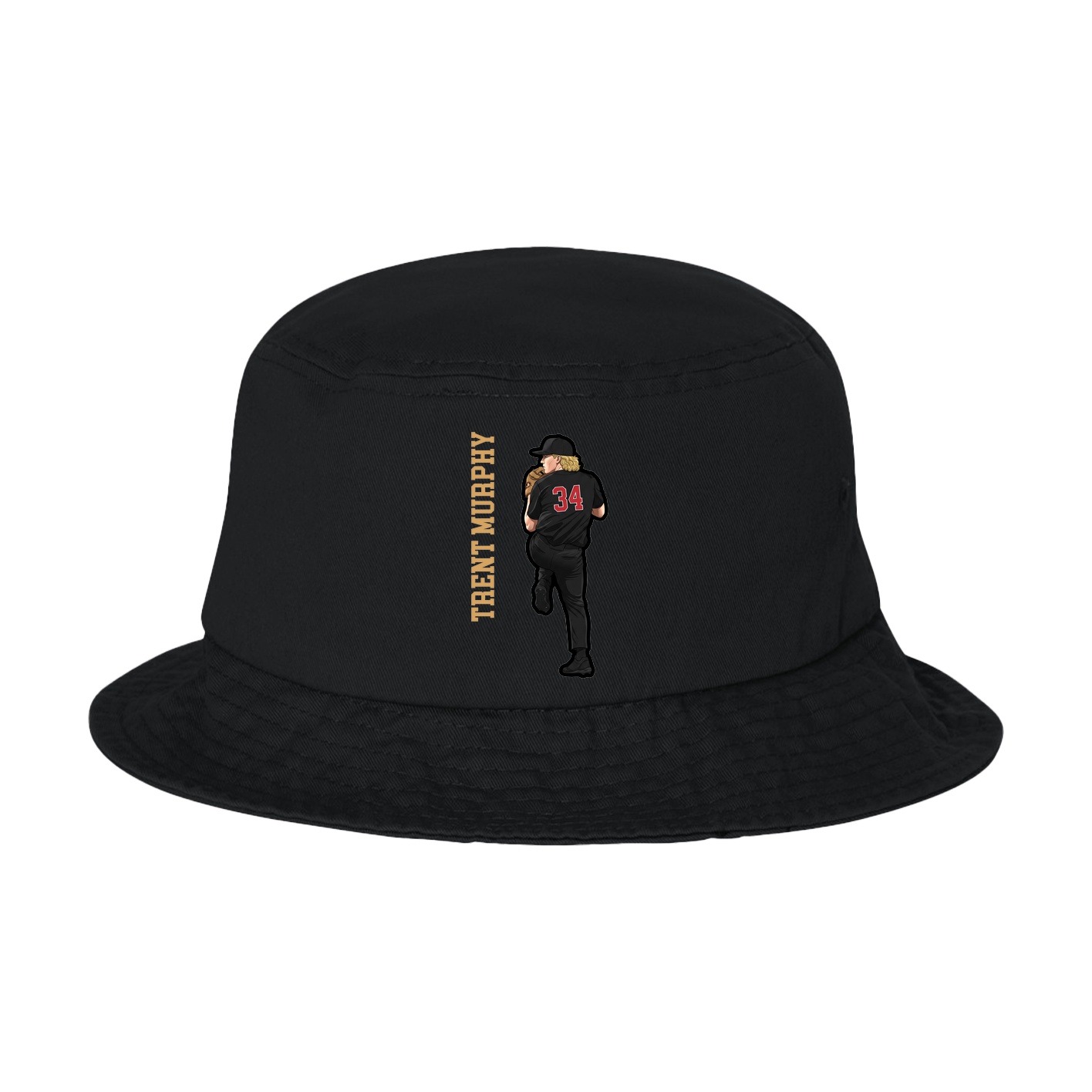 Bucket Cap — Name Vertical in Black