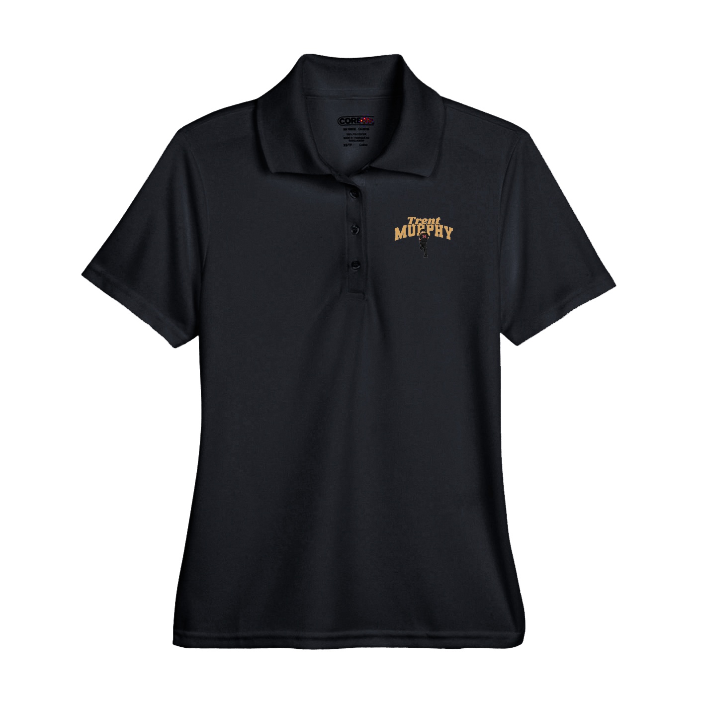 Performance Polo — Signature Arch in Black