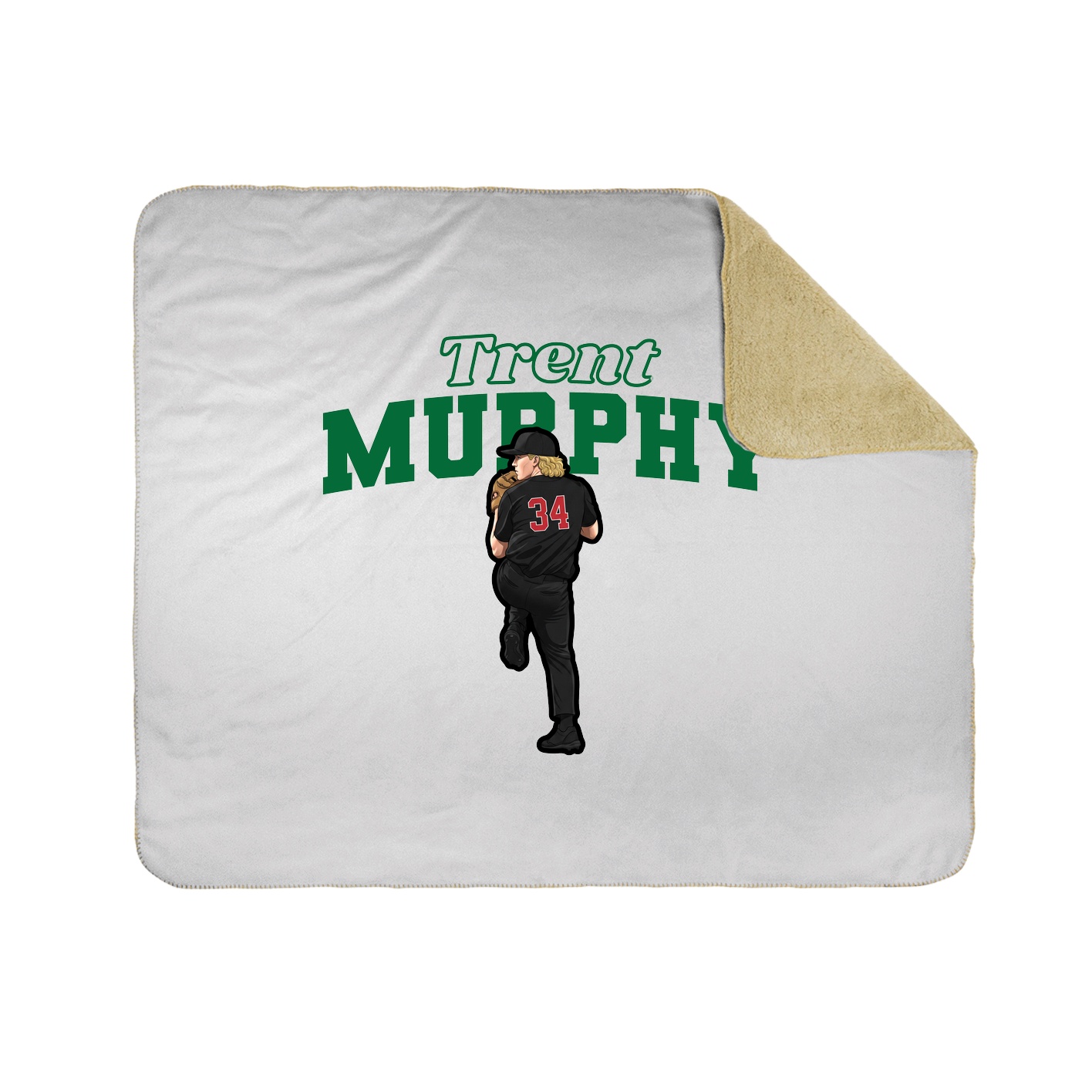 Throw Blanket — Name Arch in White