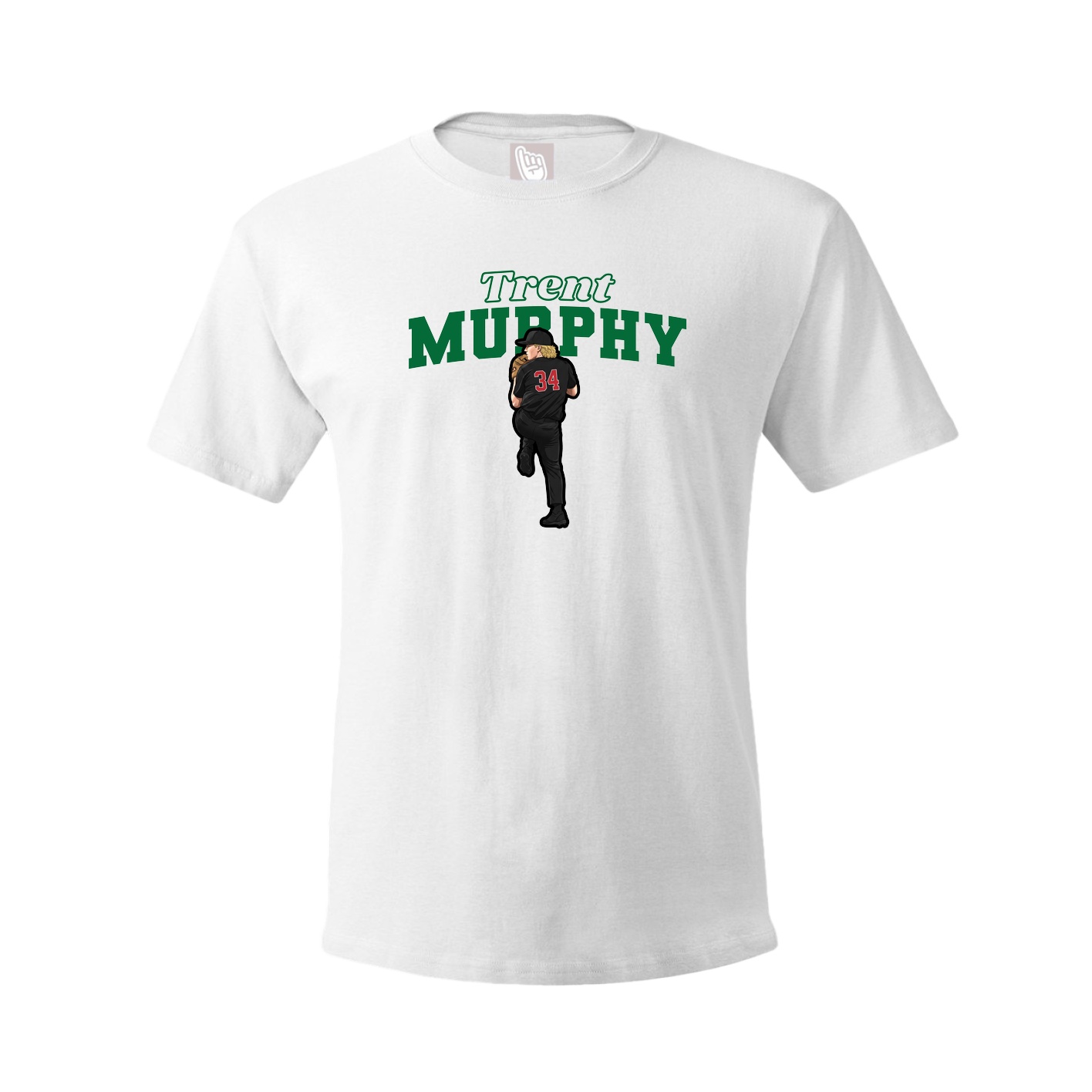 Youth Tee — Name Arch in White