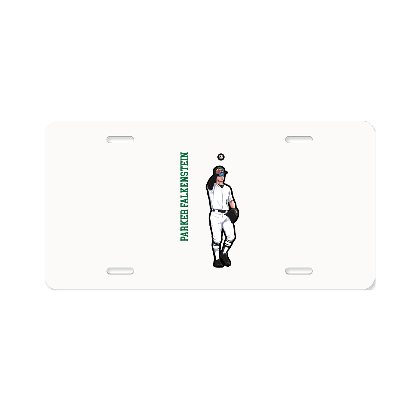 License Plate — Name Vertical in Classic