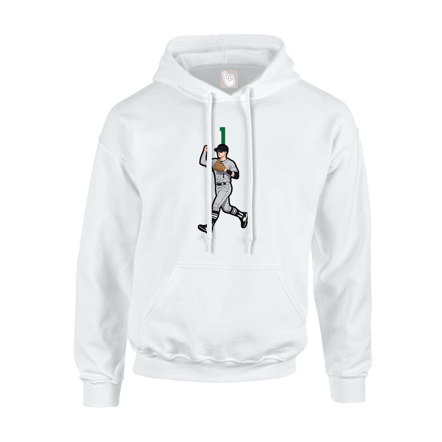Hoodie — Number Top in White