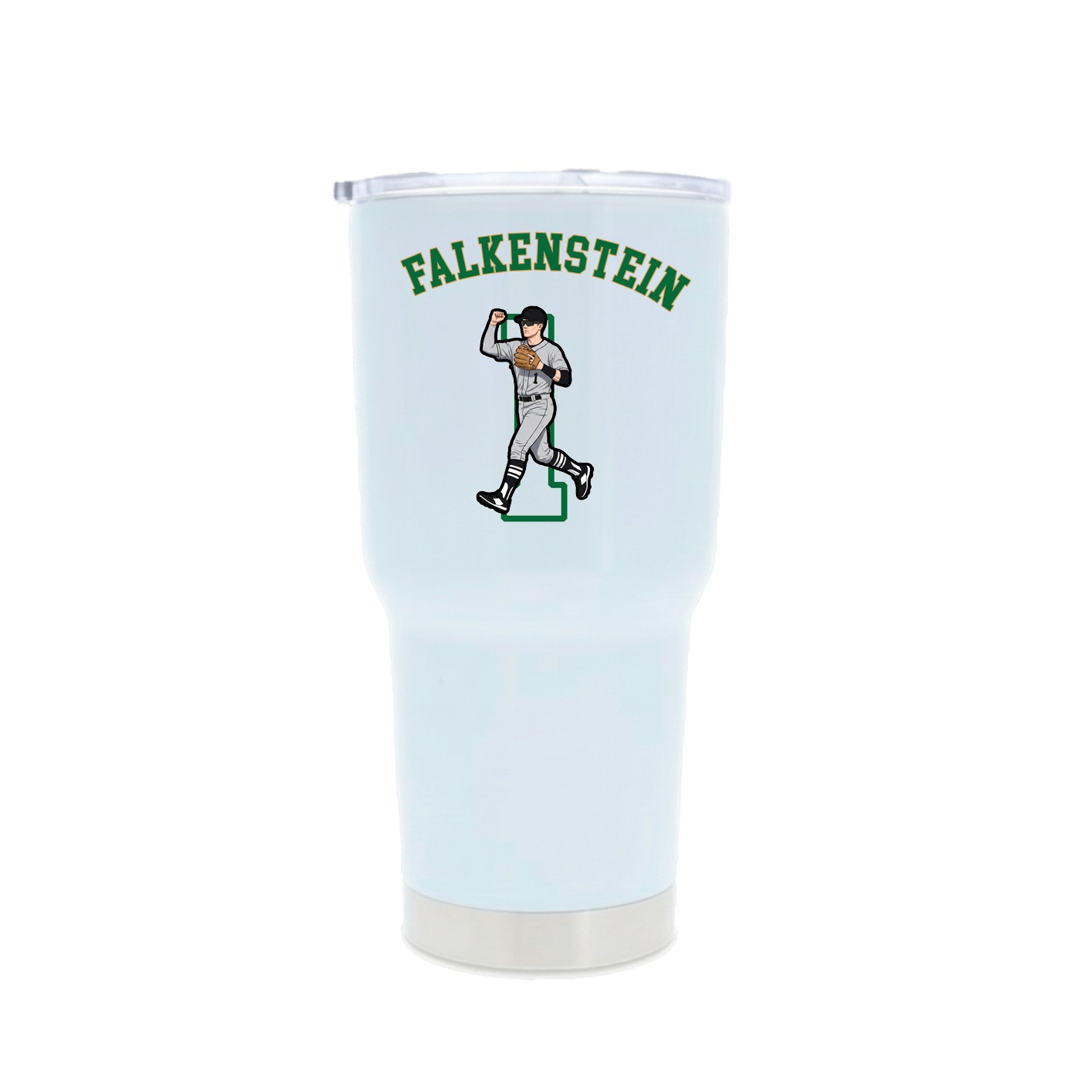30oz Stainless Steel Tumbler — Shirsey Arch in White