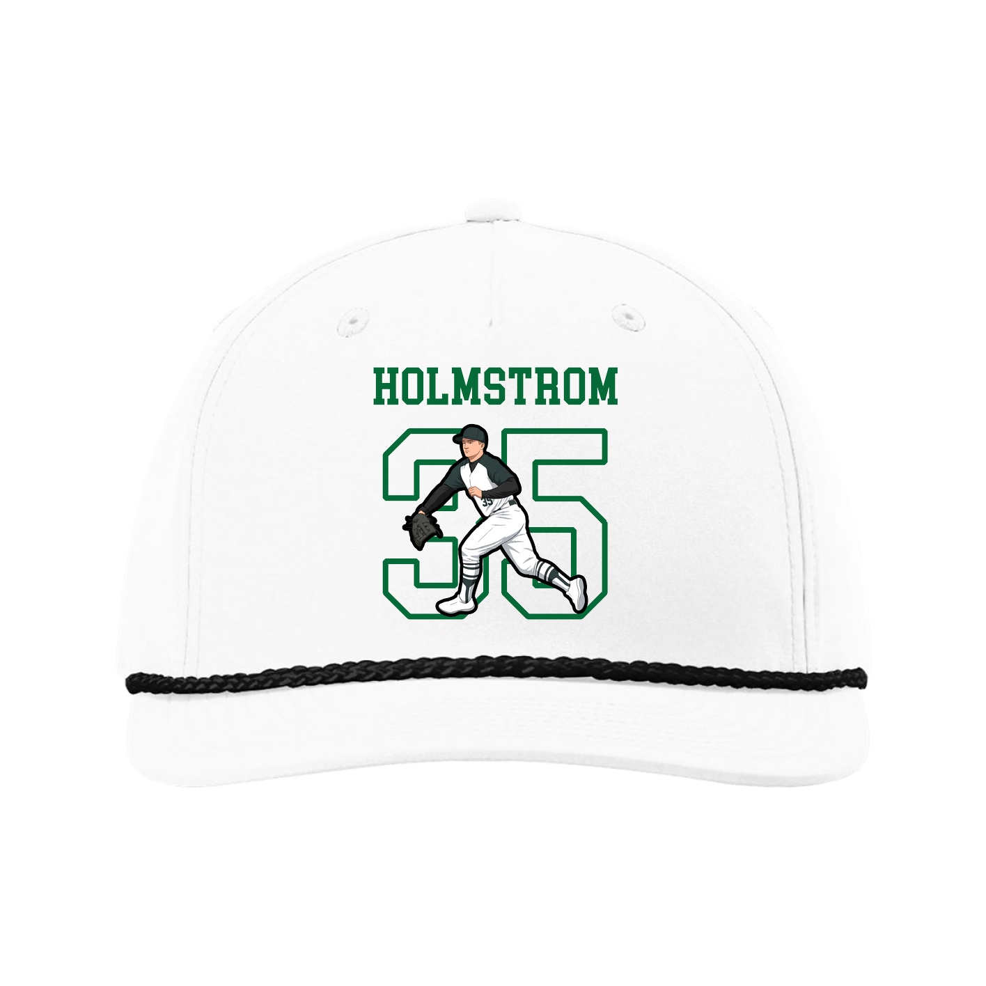 Five-Panel Classic Rope Cap — Shirsey in White