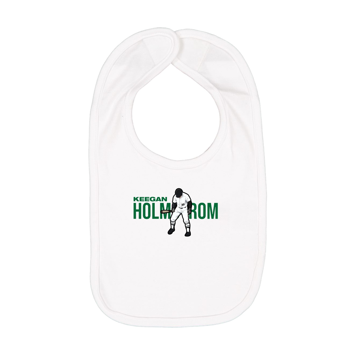 Infant Bib — Player Name in White