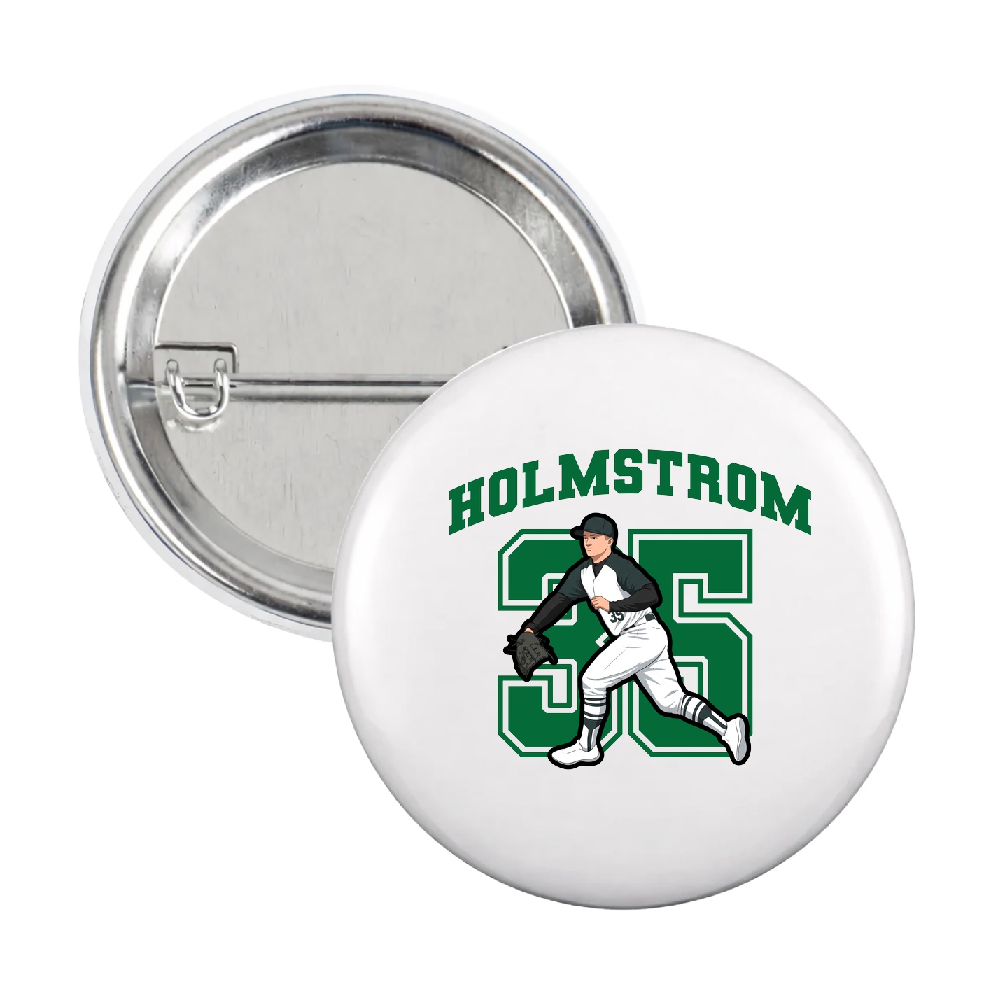 Game Day Button — Number in White