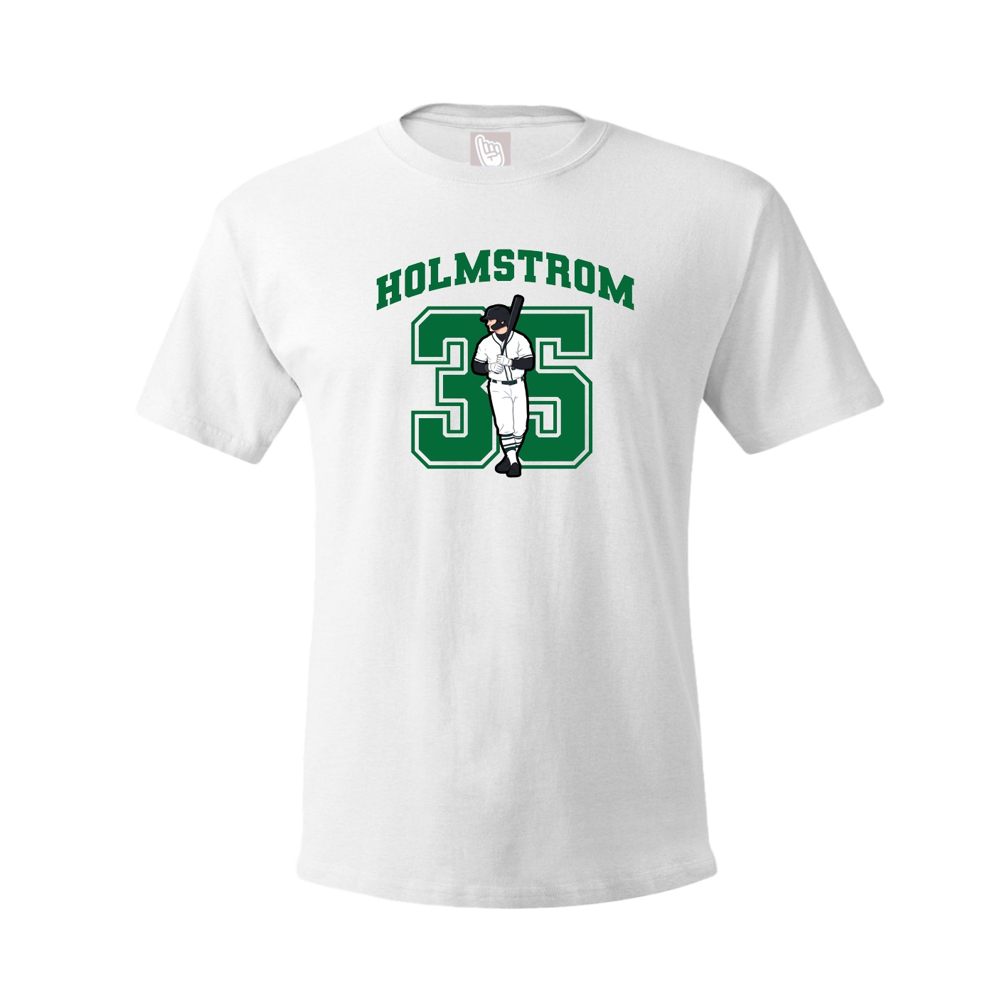 Youth Tee — Number in White