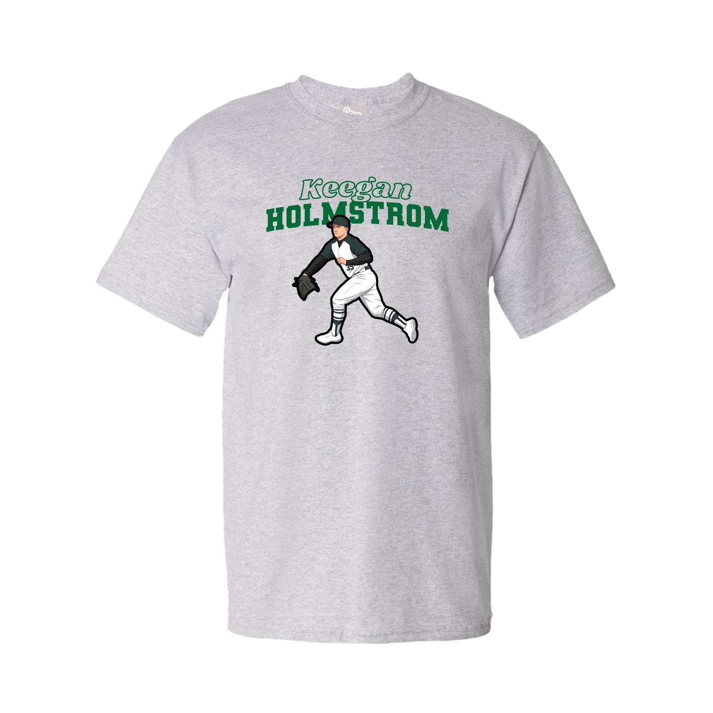 Youth Tee — Name Arch in Grey