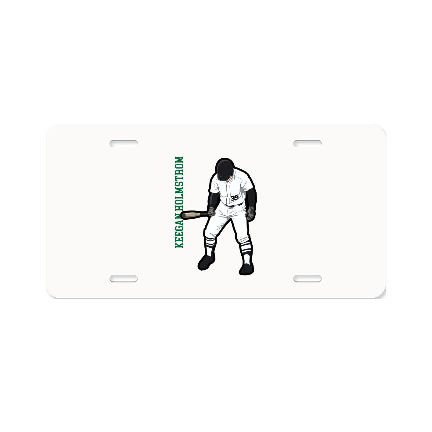 License Plate — Name Vertical in Classic