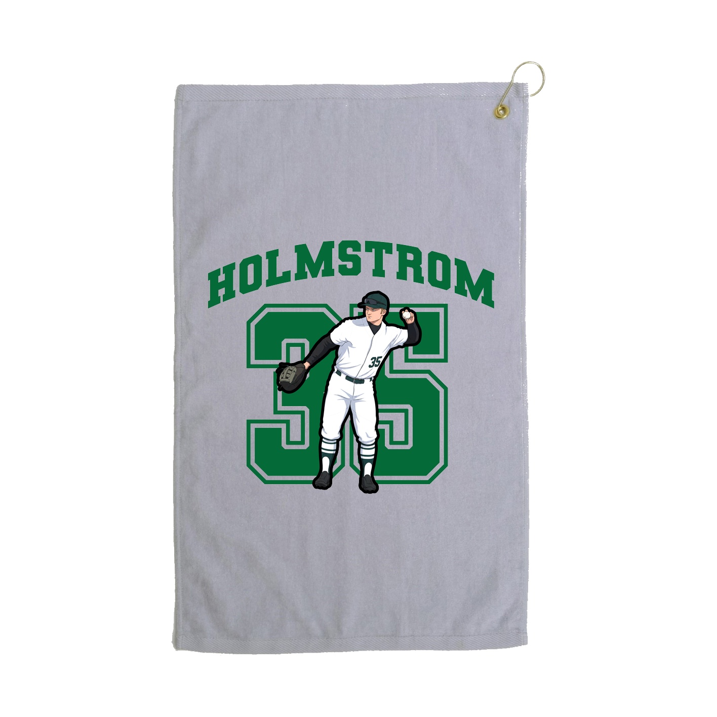 Golf Towel — Number in Grey