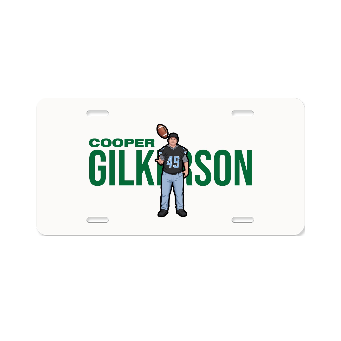 License Plate — Player Name in Classic