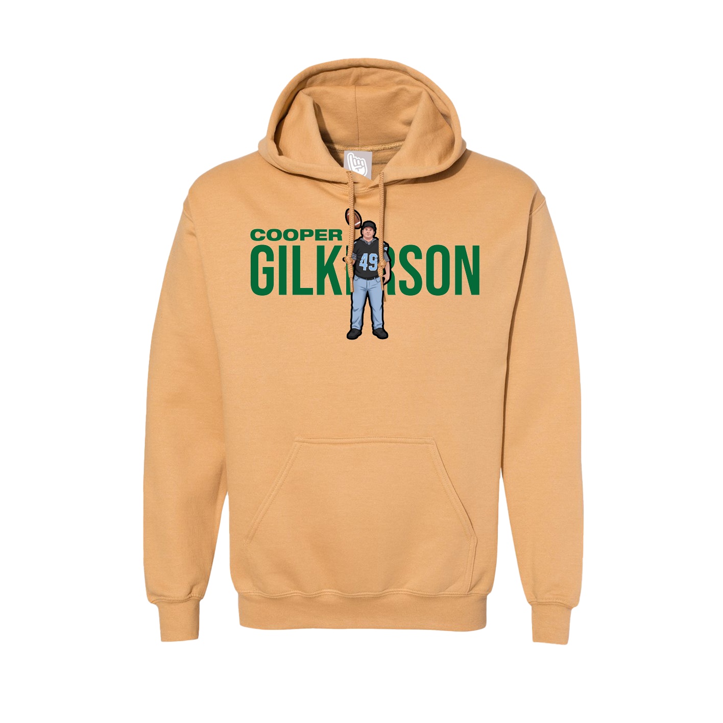 Hoodie — Player Name in Vegas Gold