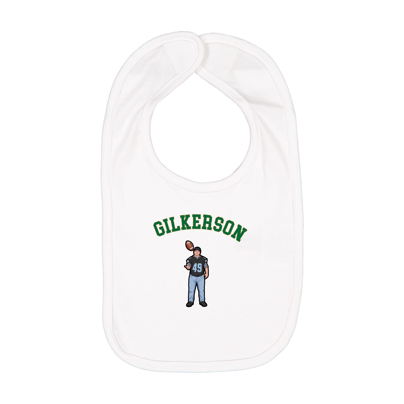 Infant Bib — Shirsey Arch in White