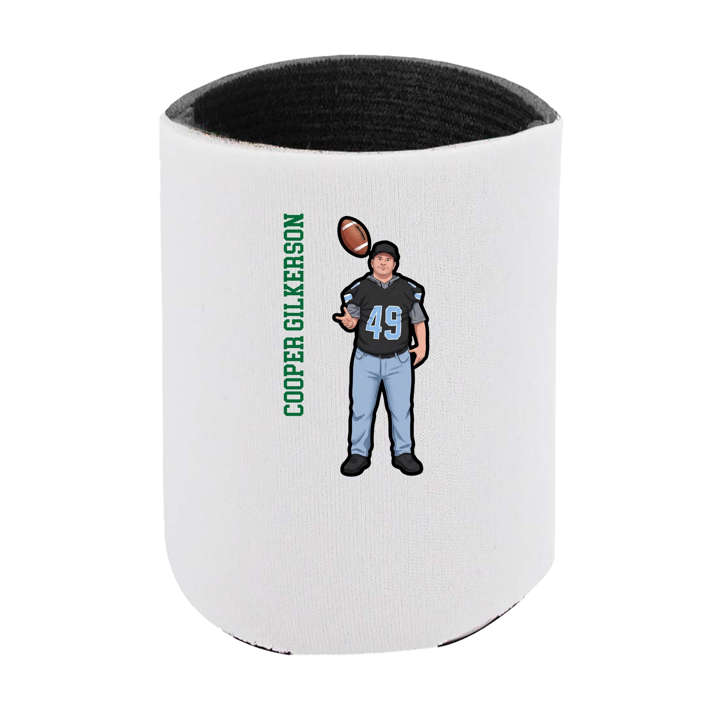 Can Holder — Name Vertical in White