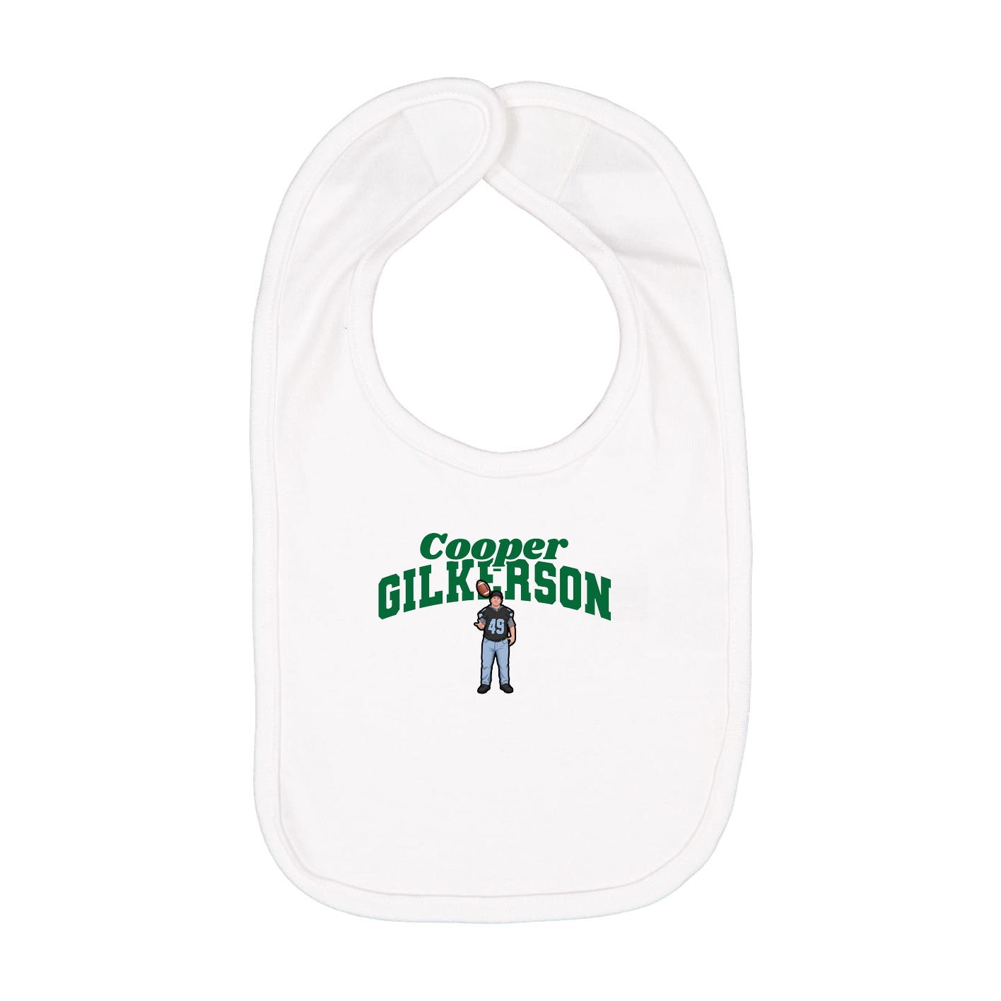 Infant Bib — Signature Arch in White
