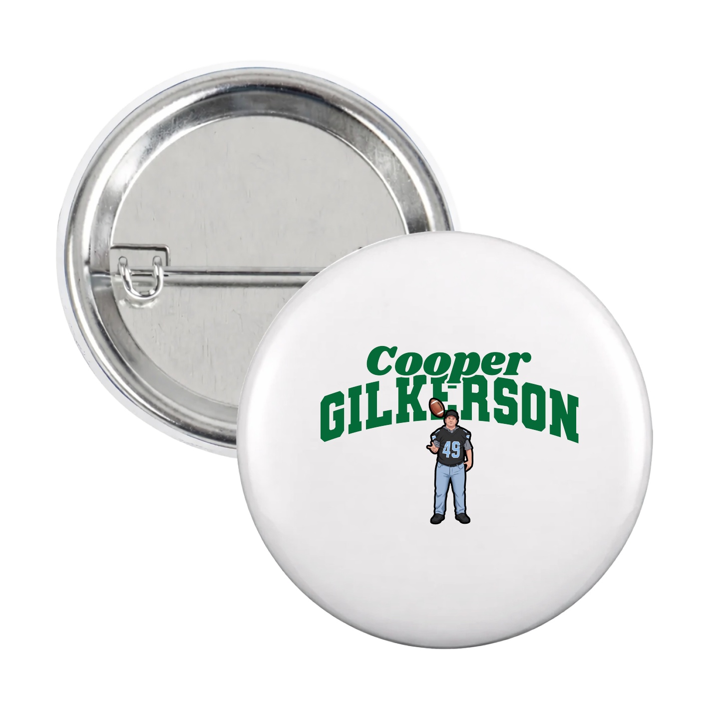 Game Day Button — Signature Arch in White