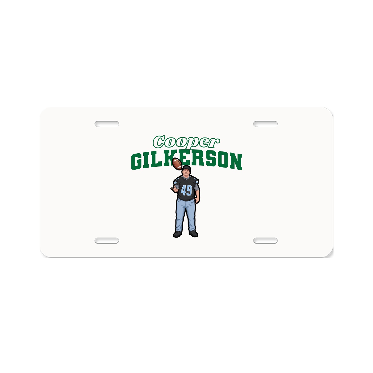 License Plate — Name Arch in Classic