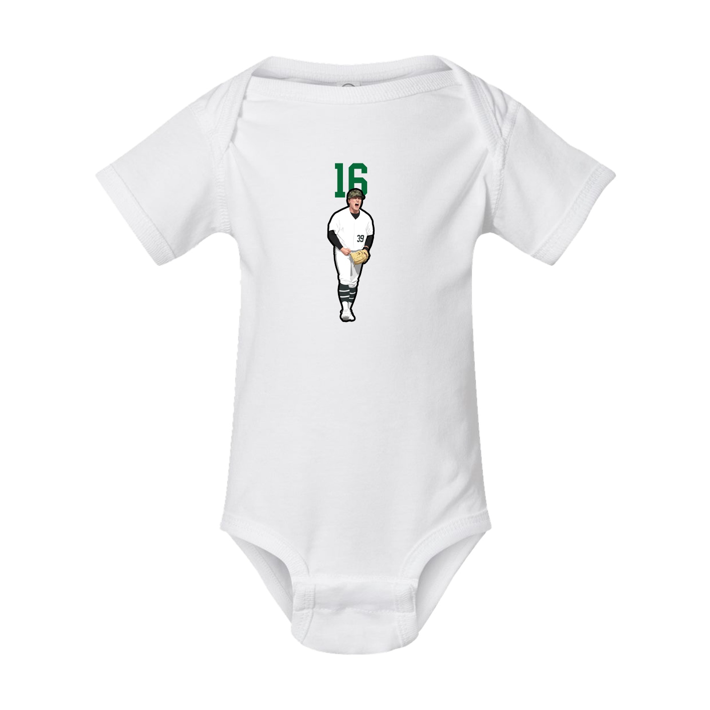 Baby Onesie — Number Top in White