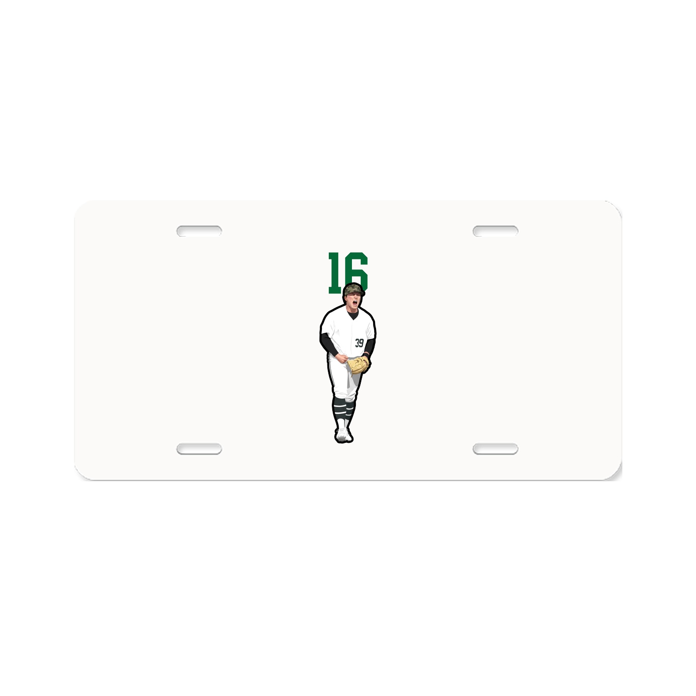 License Plate — Number Top in Classic