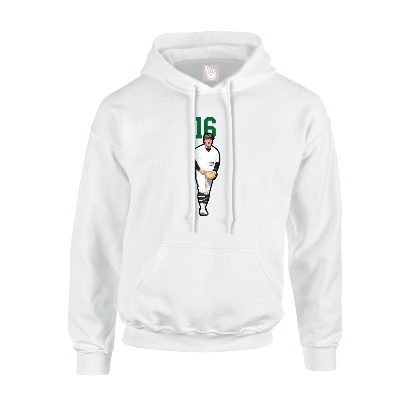 Hoodie — Number Top in White