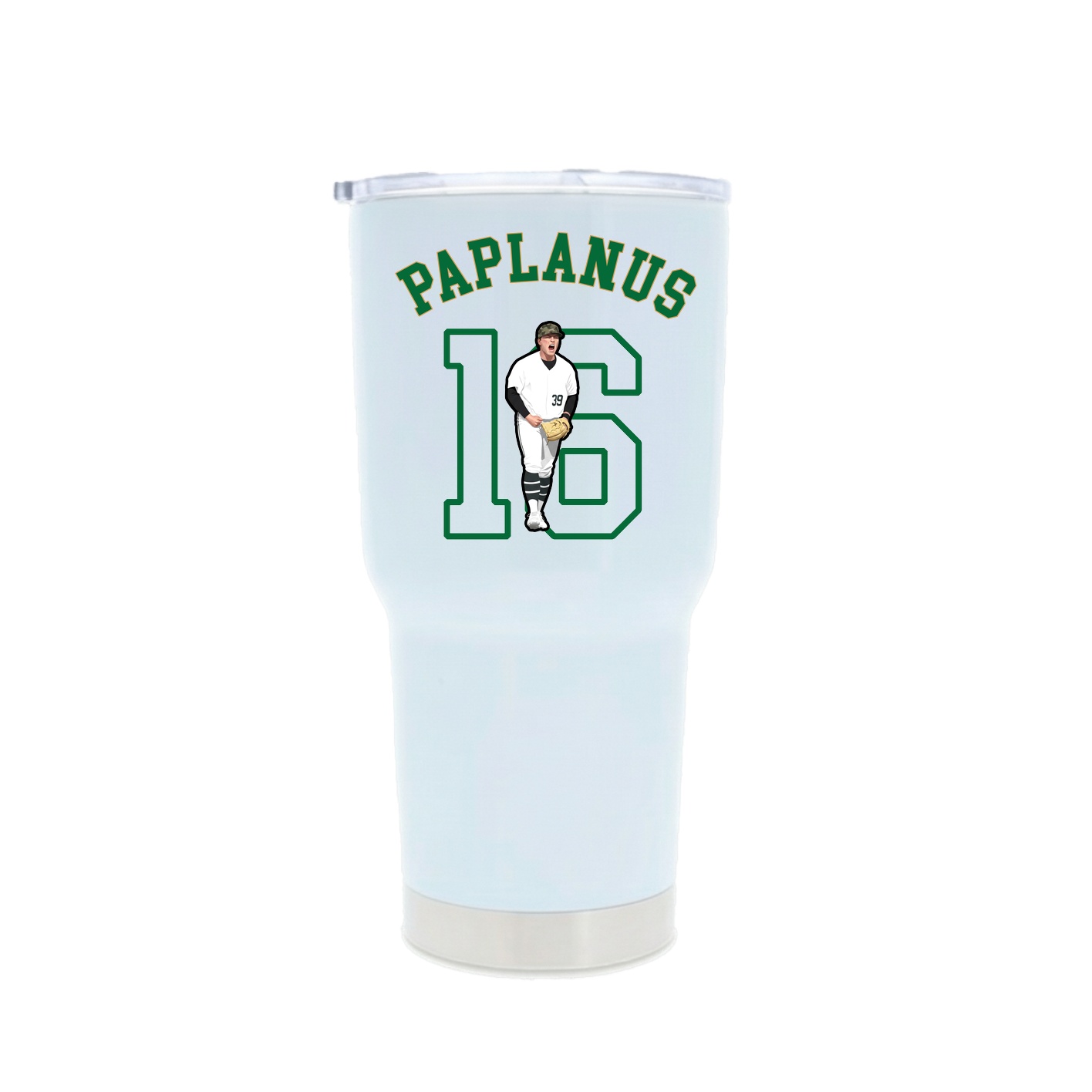 30oz Stainless Steel Tumbler — Shirsey Arch in White