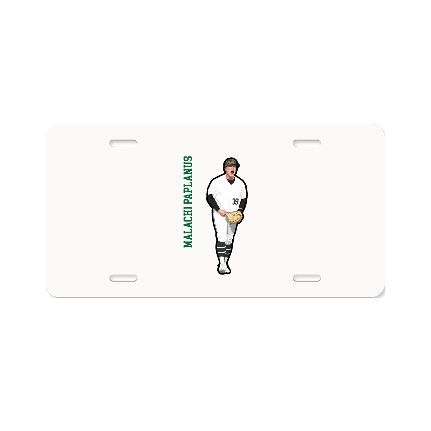License Plate — Name Vertical in Classic