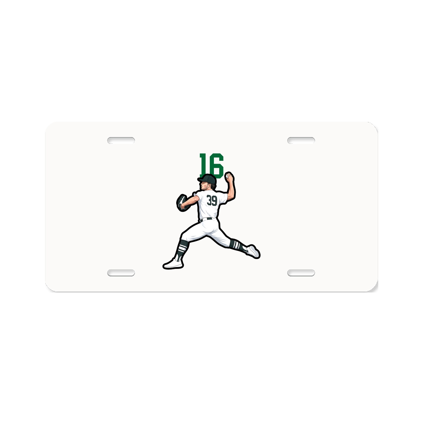 License Plate — Number Top in Classic