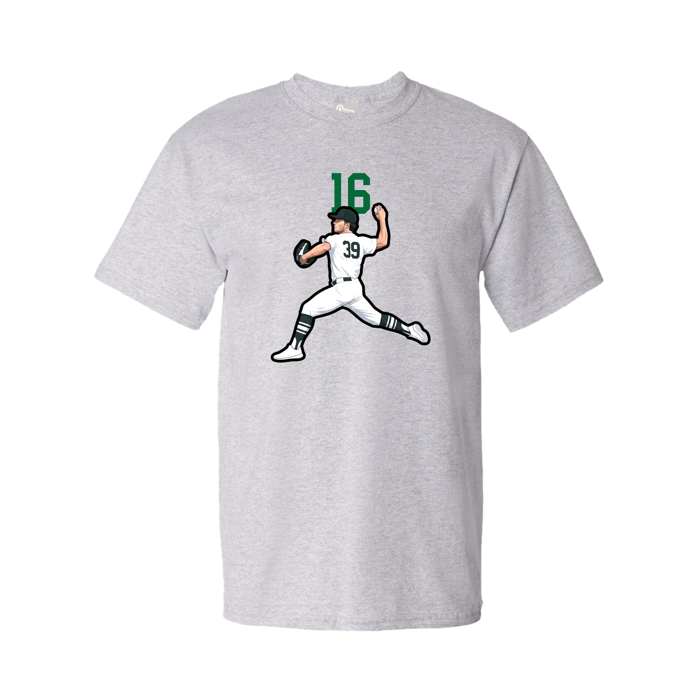Youth Tee — Number Top in Grey
