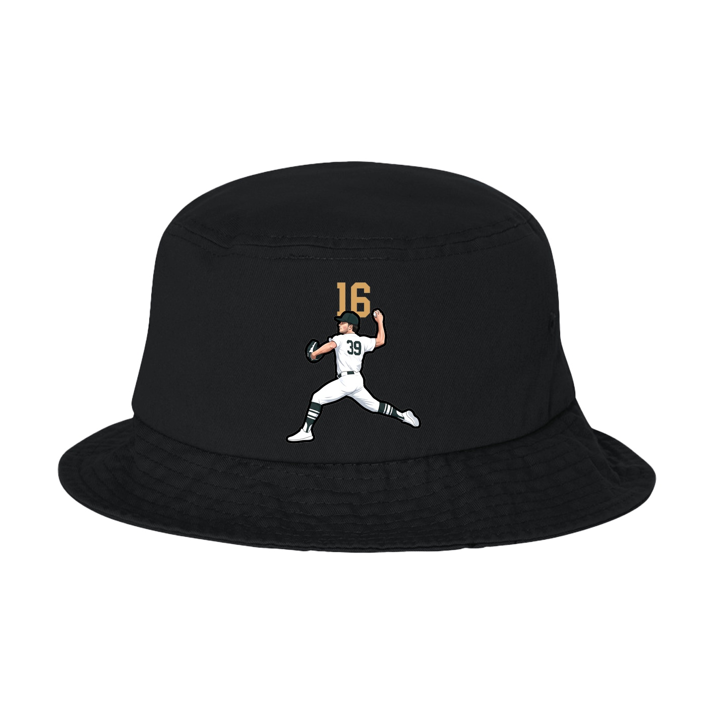 Bucket Cap — Number Top in Black