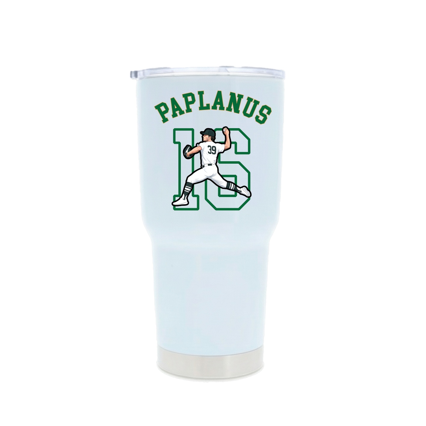 30oz Stainless Steel Tumbler — Shirsey Arch in White