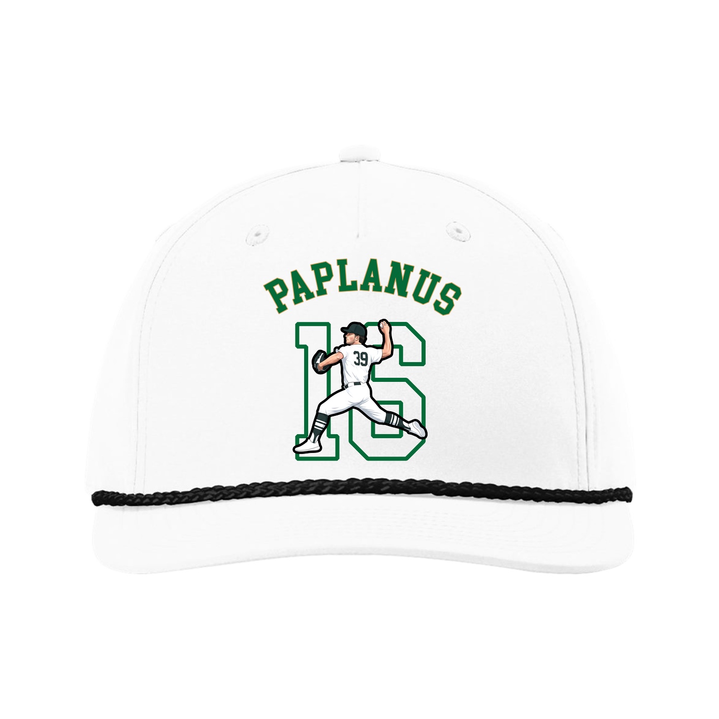 Five-Panel Classic Rope Cap — Shirsey Arch in White