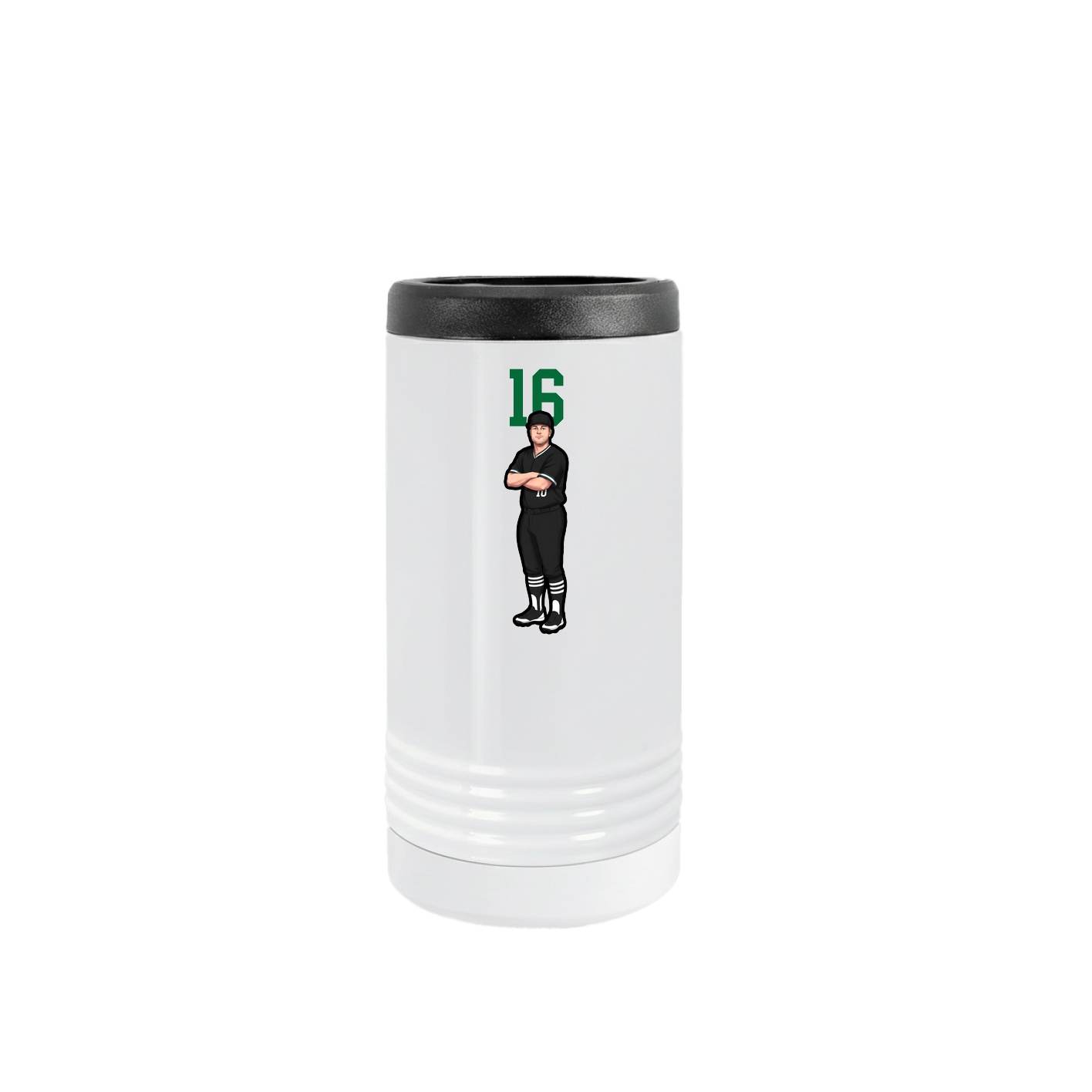 Slim Beverage Holder — Number Top in White