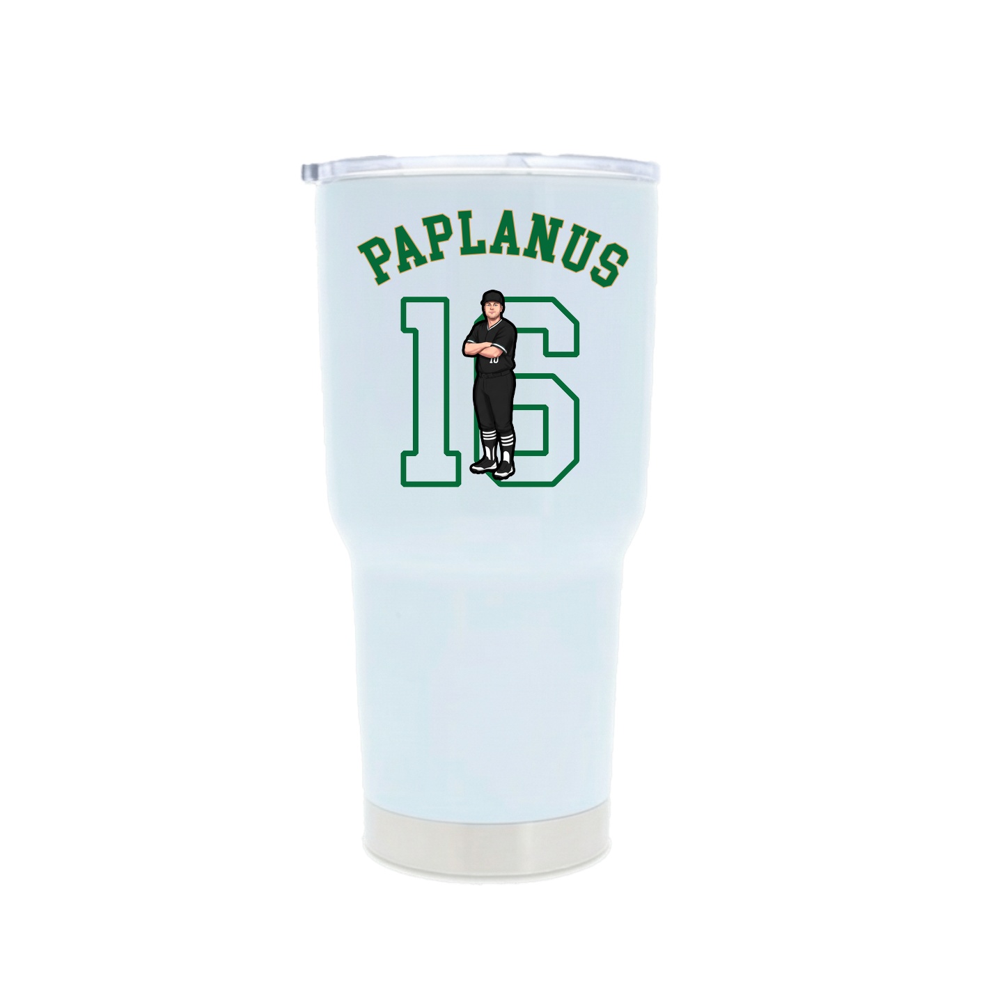 30oz Stainless Steel Tumbler — Shirsey Arch in White
