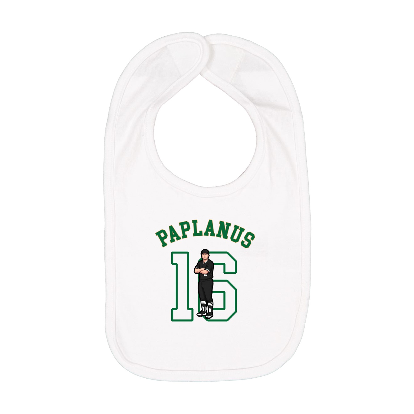 Infant Bib — Shirsey Arch in White