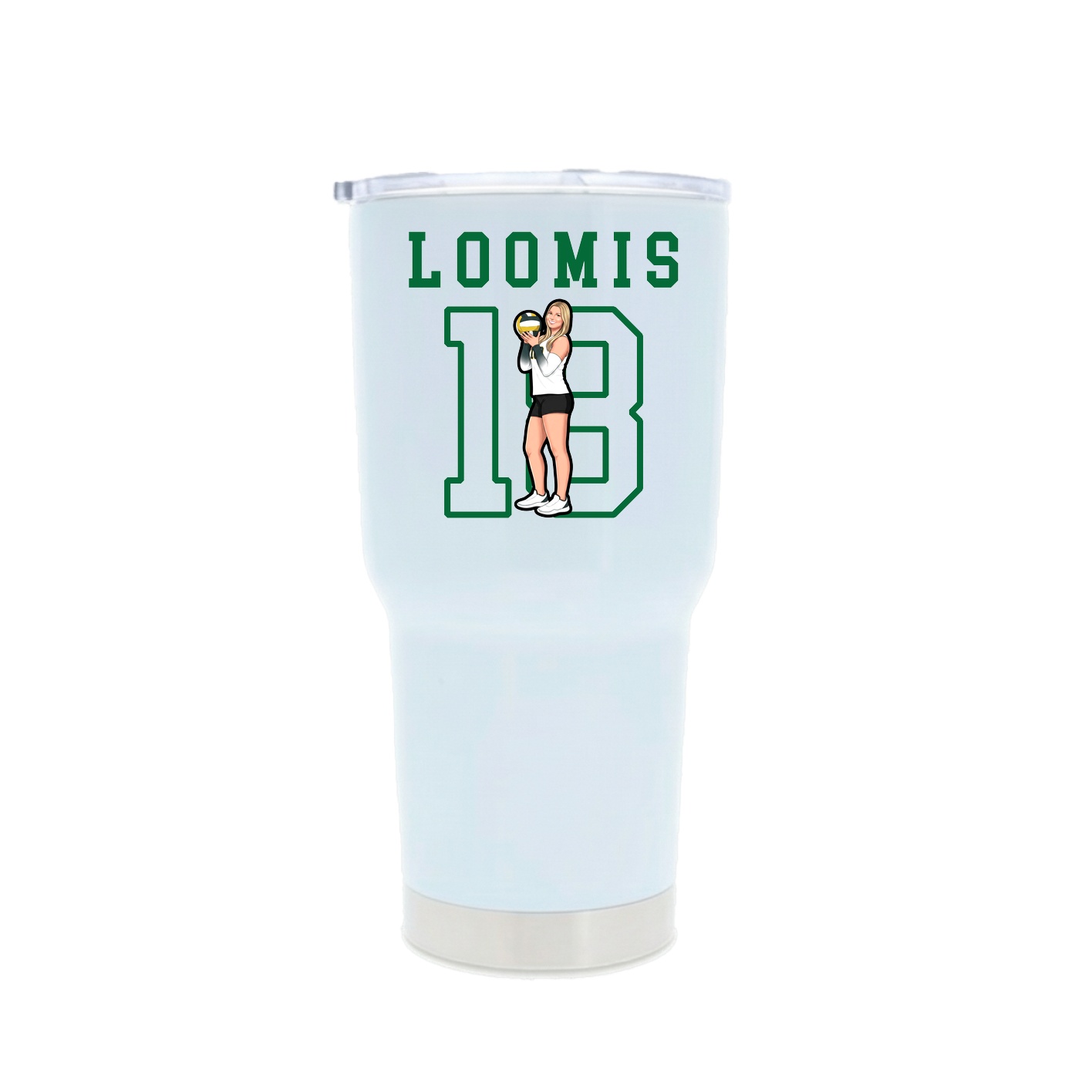 30oz Stainless Steel Tumbler — Shirsey in White