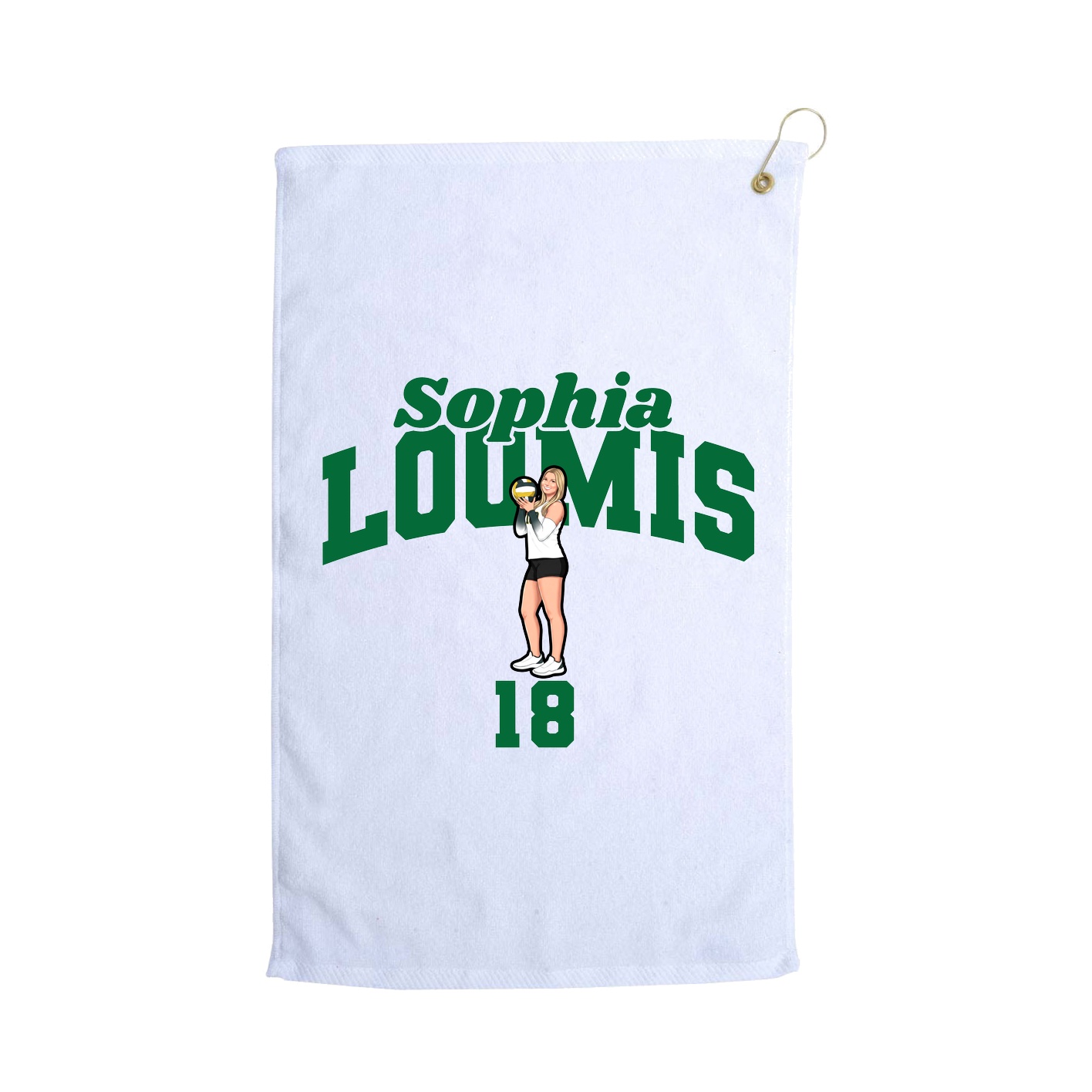 Golf Towel — Signature Arch in White