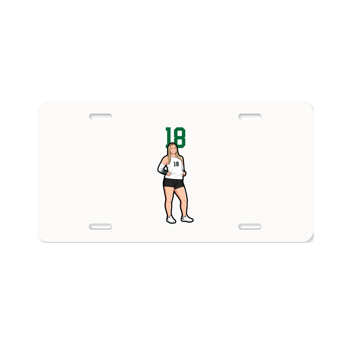 License Plate — Number Top in Classic